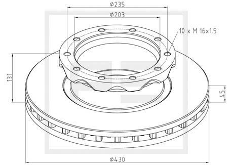 PE AUTOMOTIVE Piduriketas 466.102-00A